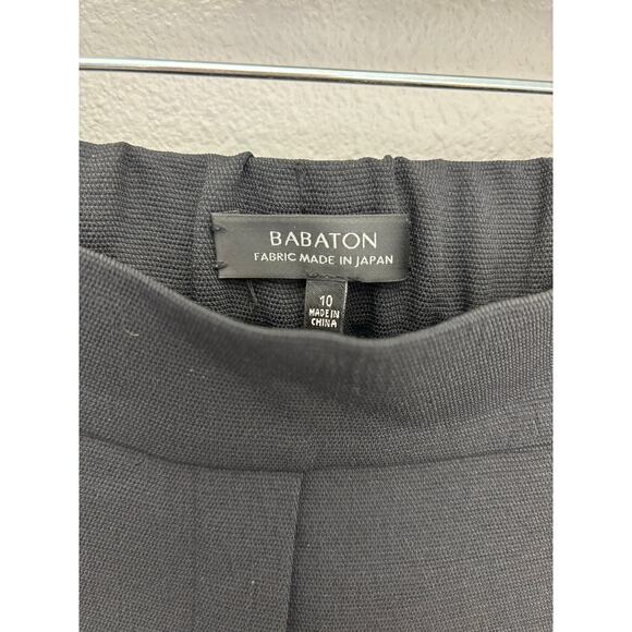 Babaton Aritzia Cohen Pant Black Sz 10 Pleated Cropped Work Minimalist Capsule - Picture 3 of 10